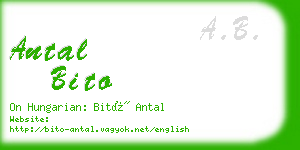 antal bito business card